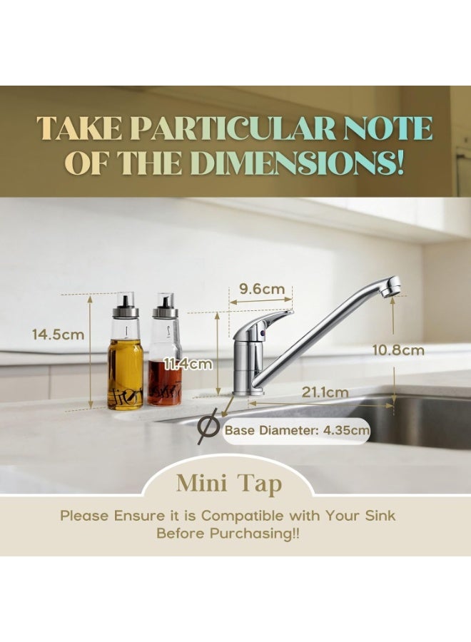 ROBIZ Kitchen Sink Mixer Tap Single Lever with Long Swivel Spout Monobloc Faucet Solid Brass Body Chrome - Image 2