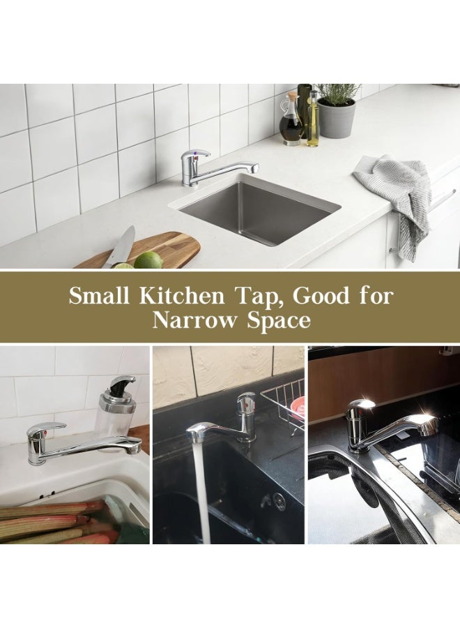 ROBIZ Kitchen Sink Mixer Tap Single Lever with Long Swivel Spout Monobloc Faucet Solid Brass Body Chrome - Image 4