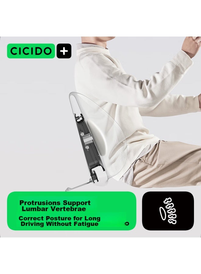 Cicido Car Lumbar Support, Four-way Adjustable Backrest, Office Lumbar Cushion, Seat Backrest, Waist Protector, Home And Car Pillow - Image 4