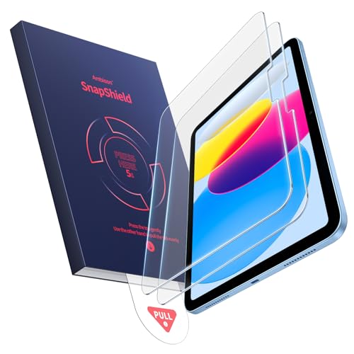 Ambison 2 Pack Screen Protector for iPad 11th/10th Gen A16 (11/10.9 Inch, 2025/2022) ｜Bubble-Free Application with UltraFit Tray｜HD Clear｜Apple Pencil Support｜Case Compatible｜10X Stronger Tempered Glass Protection - Image 1
