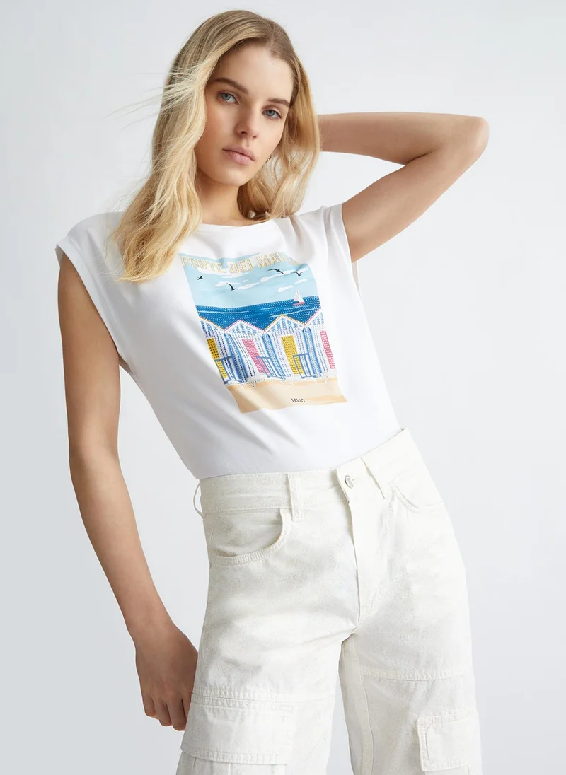 Liu Jo T-shirt with Forte dei Marmi print