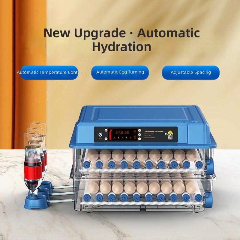 Nuan Fu Bao Smart Automatic Egg Incubator, Small Home Use Digital Hatching Machine with Temperature & Humidity Display, Auto Water Refill & Egg Turning, Adjustable Egg Tray for Chicken & Quail Eggs - Image 3