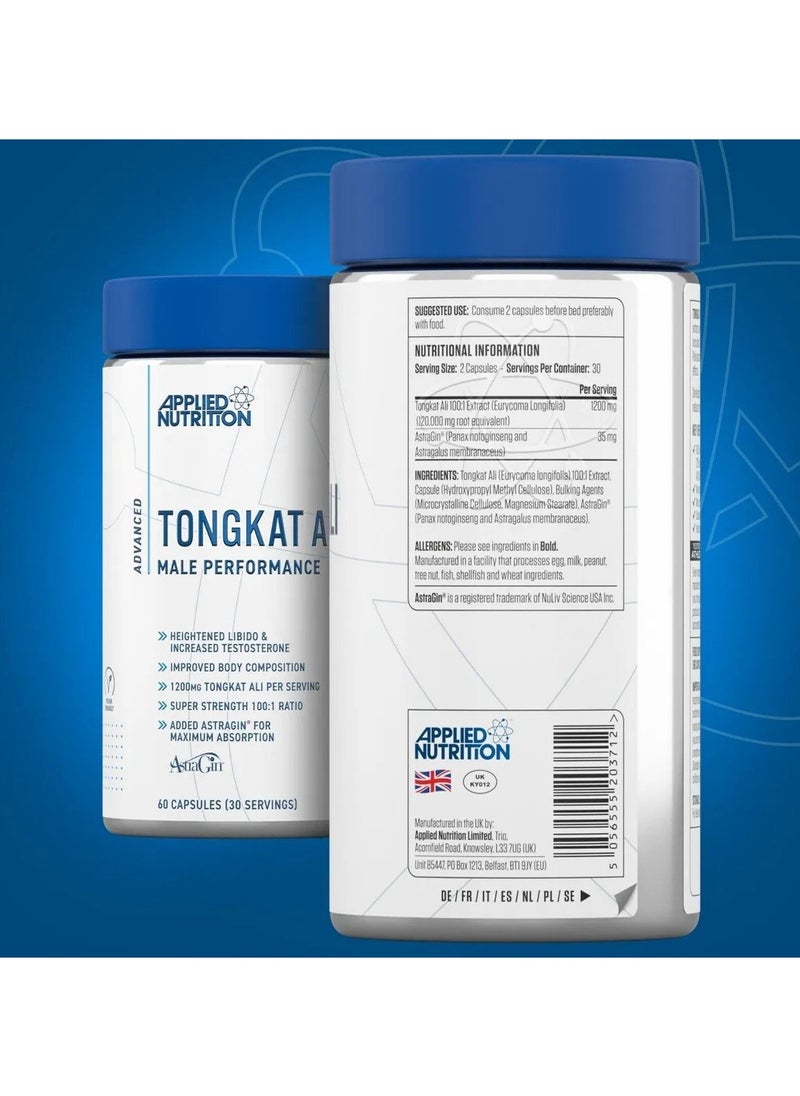 Applied Nutrition Applied Nutrition TONGKAT ALI Male Performance 60 Caps  - Image 2