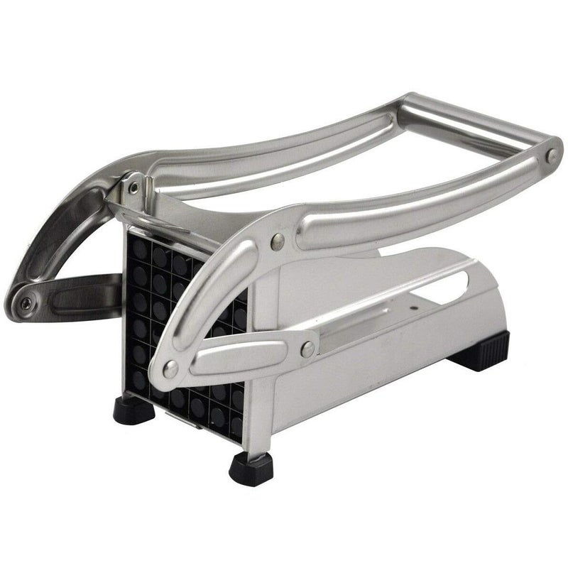 PANTH Stainless Steel Potato Chipser French Fries Chips Maker Machine Snacks Finger Silver Medium Stainless Steel Potato Cutter French Fries Potato Chips - Image 2