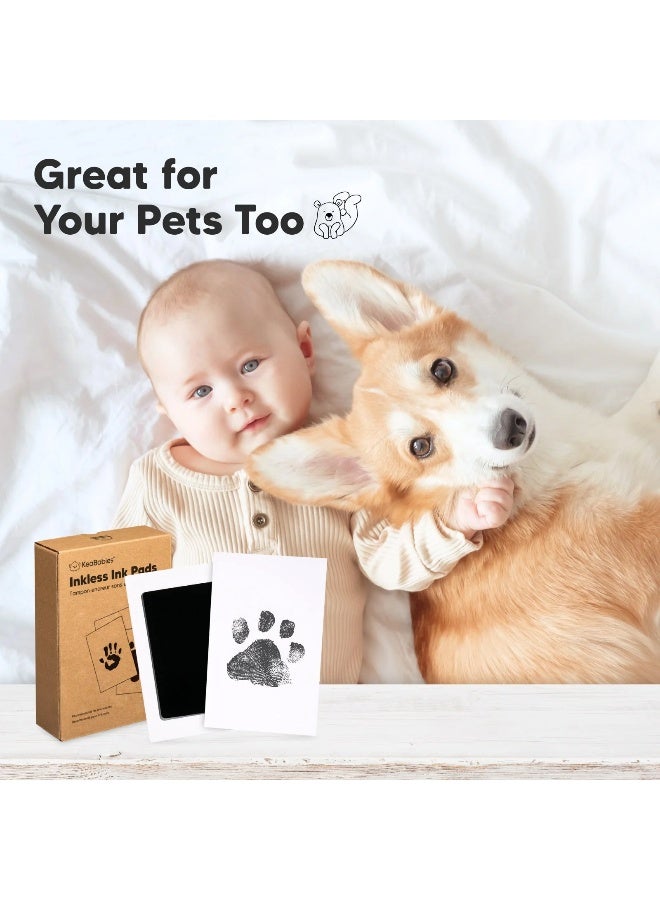 KeaBabies 4-Pack Inkless Ink Pads, Baby Handprint Kit, Jet Black - Image 4