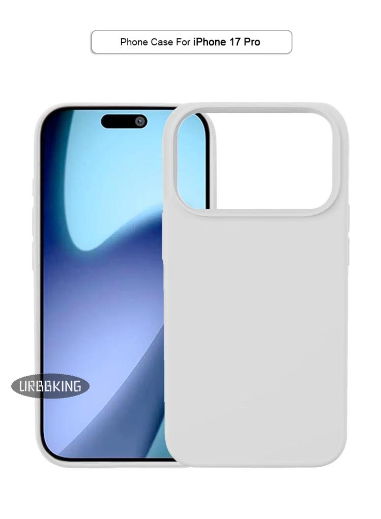 URBBKING Liquid Silicone Case Protector Compatible with iPhone 17 Pro White - Image 1