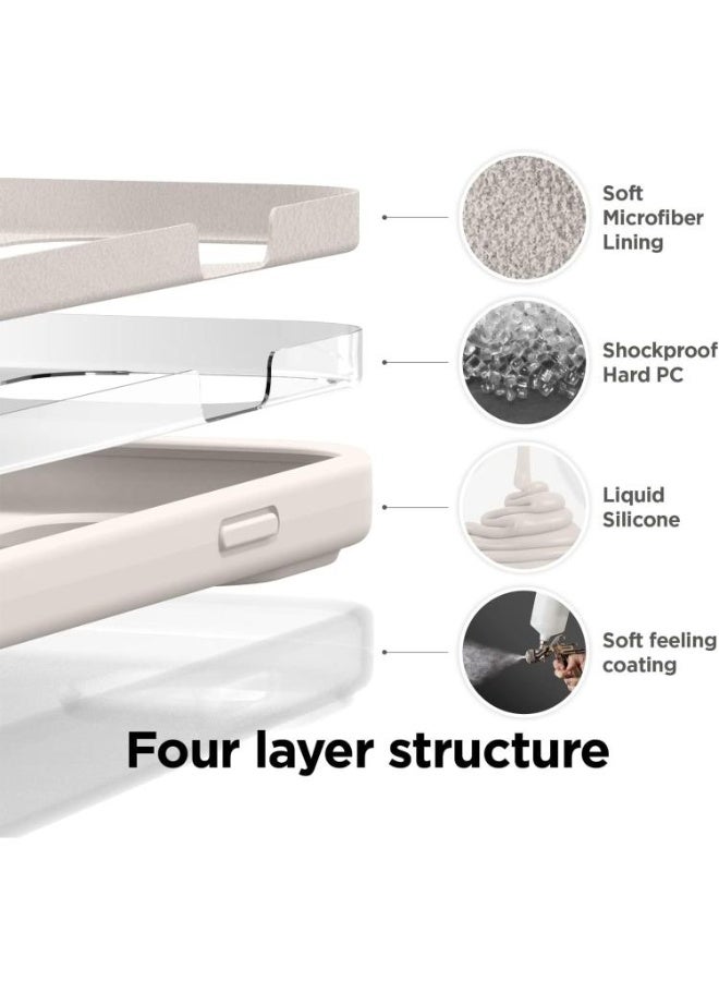 URBBKING Liquid Silicone Case Protector Compatible with iPhone 17 Pro White - Image 4