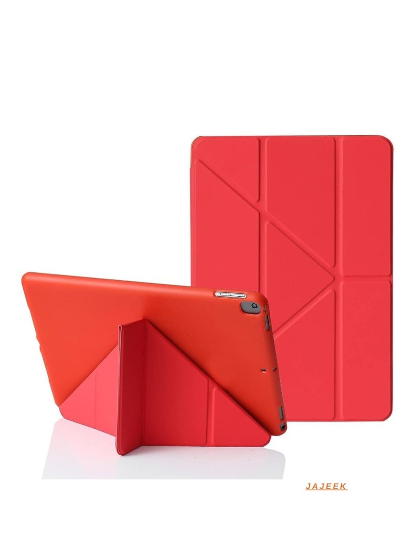 JAJEEK iPad 10.2 inch Case – For iPad 9th Generation 2021, iPad 8th Generation 2020, iPad 7th Generation 2019 – 5-in-1 Viewing Angles, Auto Wake/Sleep, Soft Back Cover, Red – Stylish & Durable Protection for Your iPad - Image 1