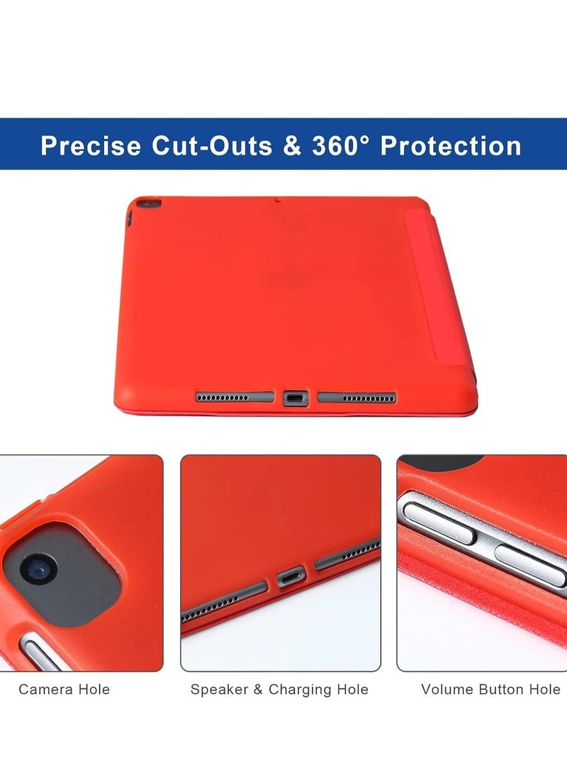 JAJEEK iPad 10.2 inch Case – For iPad 9th Generation 2021, iPad 8th Generation 2020, iPad 7th Generation 2019 – 5-in-1 Viewing Angles, Auto Wake/Sleep, Soft Back Cover, Red – Stylish & Durable Protection for Your iPad - Image 4