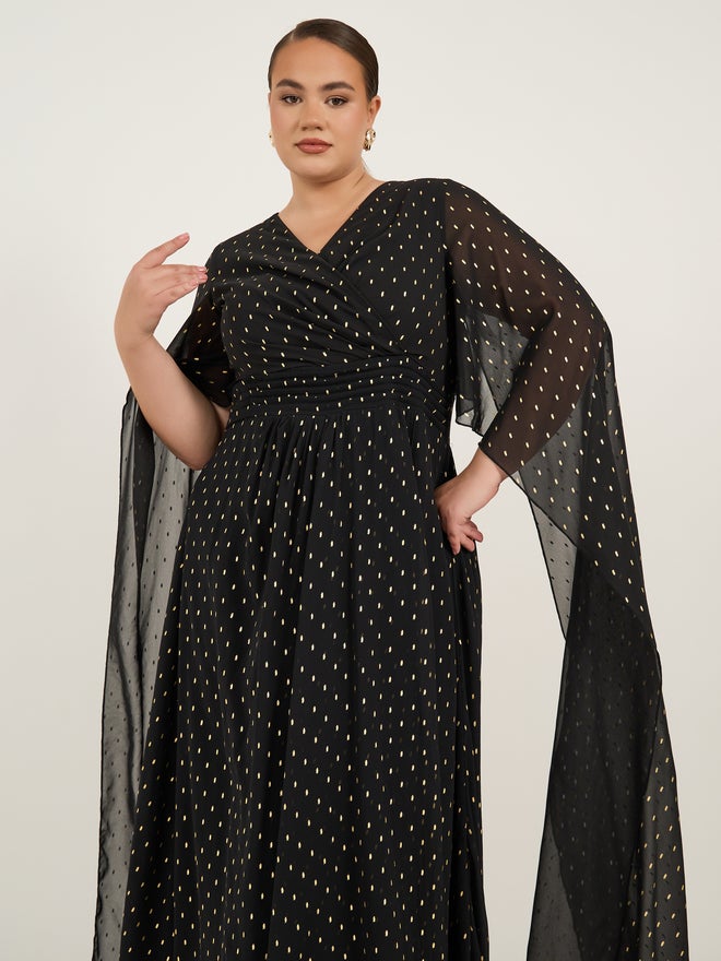Styli Cape Sleeve Maxi Dress  - Image 3