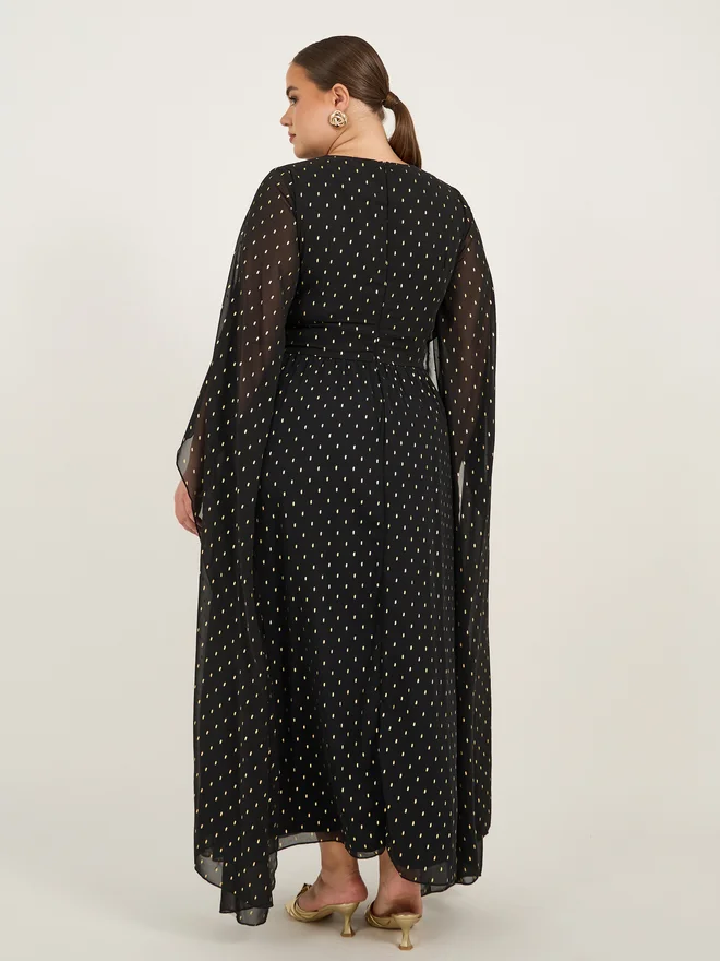 Styli Cape Sleeve Maxi Dress