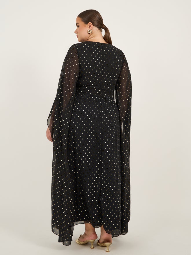 Styli Cape Sleeve Maxi Dress  - Image 5