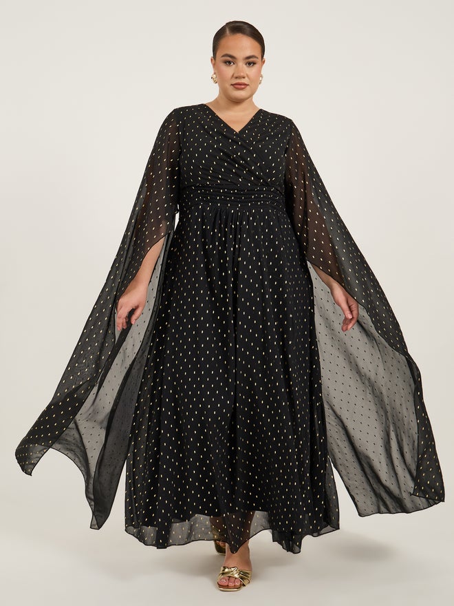 Styli Cape Sleeve Maxi Dress  - Image 1