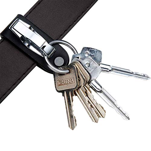 Liangery Keychain for Men, Belt Keychain Leather Belt Loop Key Holder Belt Key Chain Clips with Detachable Keyring for Men - Image 4