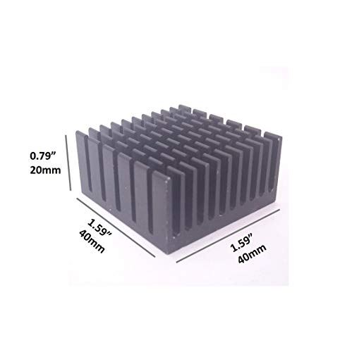 Easycargo 40mm Heatsink Kit 40mmx40mmx20mm + 3M8810 Thermal Conductive Adhesive Tape, Cooler Aluminium Heat Sink for Cooling 3D Printers Stepper Motor TEC1-12706 Thermoelectric Peltier Cooler 40x40x20 - Image 3