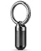 TISUR Small Pill Keychain Container Mini Portable Titanium Keychain Pill Holder Pocket Travel Bottle Metal Purse Box Case Black Tiny Black039inch - Image 1