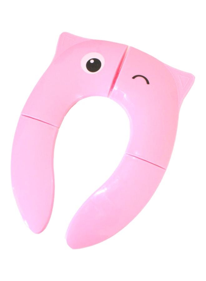 CYTHERIA Owl Shaped Foldable Toilet Seat Pink 26x36x5cm - Image 1