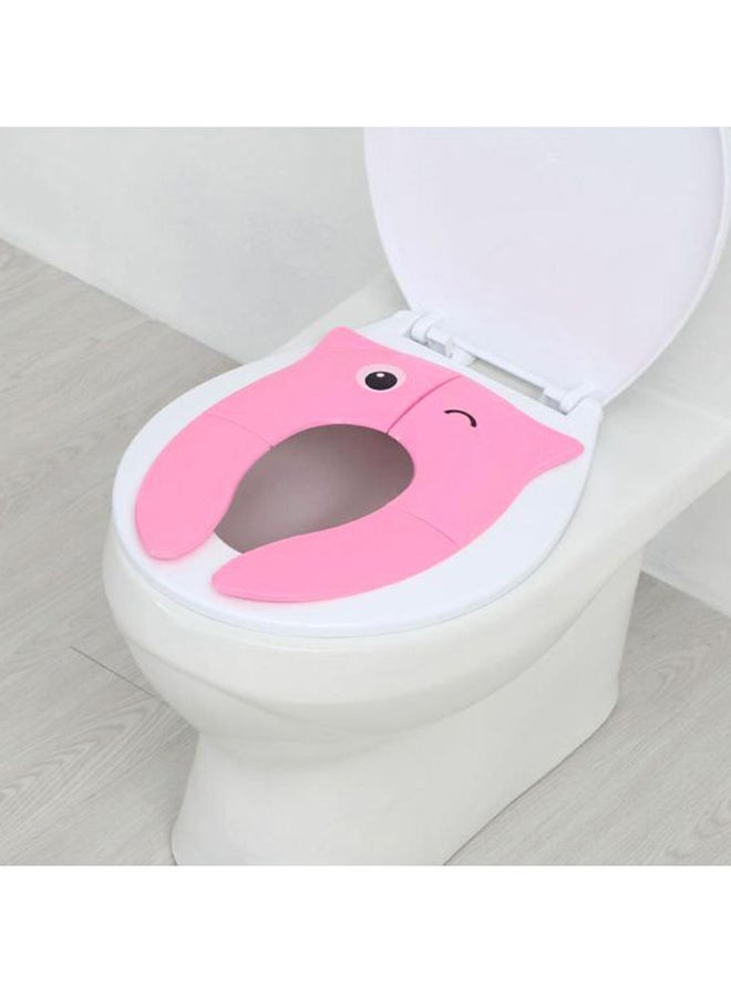 CYTHERIA Owl Shaped Foldable Toilet Seat Pink 26x36x5cm - Image 2