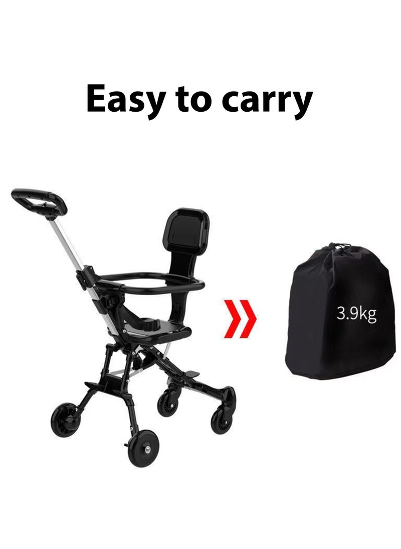 Toshionics Portable Baby Stroller Lightweight Compact Travel with Adjustable Handles and Backrest One Hand Foldable Easy Overhead Airplane Car Trunk Storage Airport Shopping Walking Pocket Stroller Cart Toddler  - Image 2