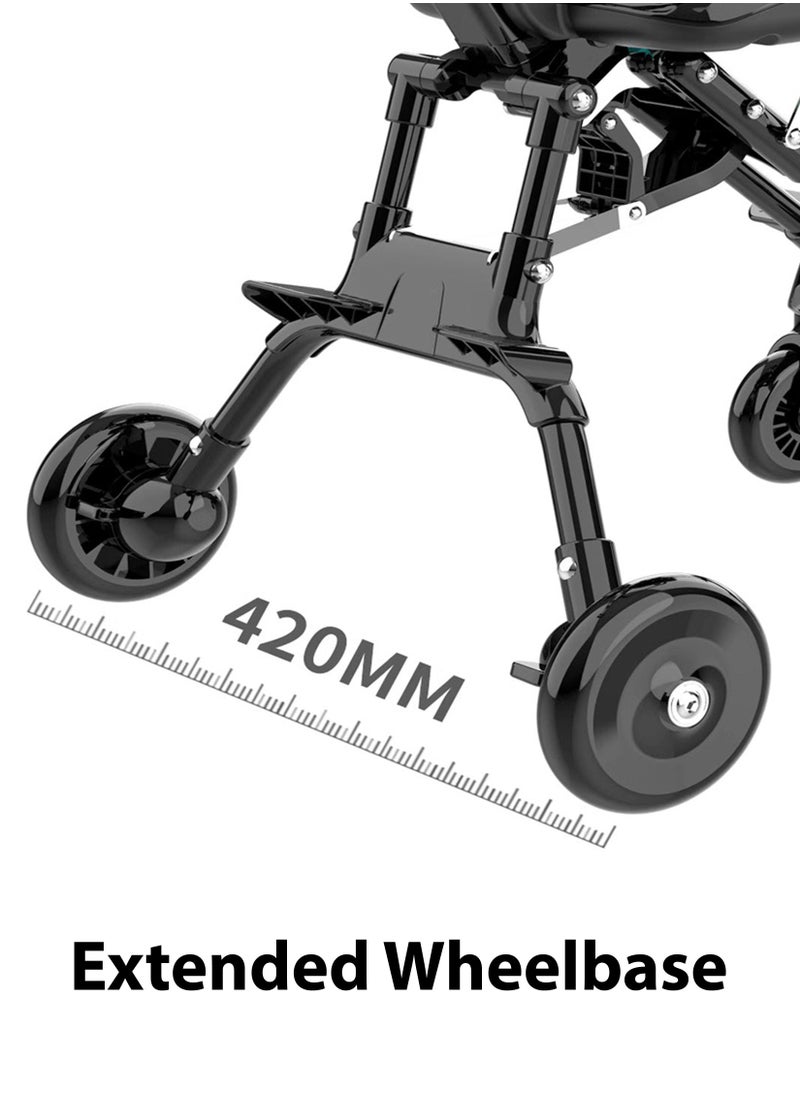 Toshionics Portable Baby Stroller Lightweight Compact Travel with Adjustable Handles and Backrest One Hand Foldable Easy Overhead Airplane Car Trunk Storage Airport Shopping Walking Pocket Stroller Cart Toddler  - Image 3