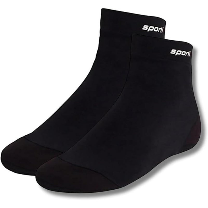 Sporti Swim Socks for Fins Nylon Spandex Swimming Fins Accessories Suitable for Water Sports Snorkeling Scuba Diving Paddling Boarding Black Large - Image 2