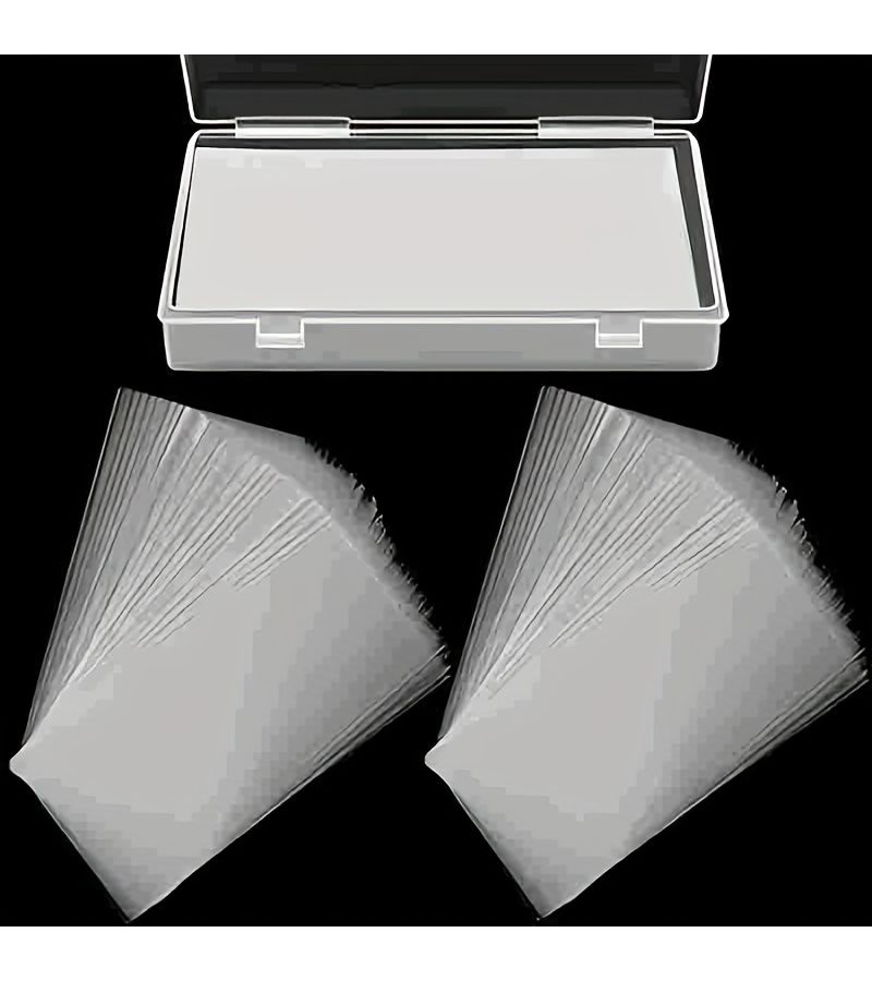 300Pcs Transparent Bill Holder Storage Case Durable PP Snap Closure - Image 4