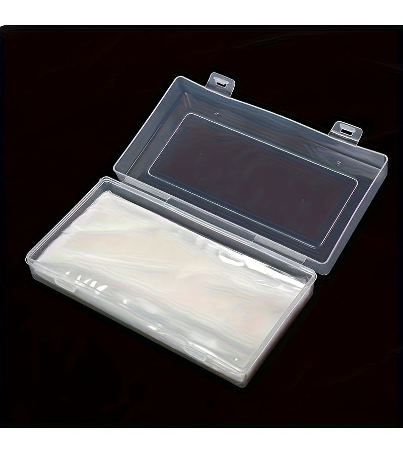 300Pcs Transparent Bill Holder Storage Case Durable PP Snap Closure - Image 3