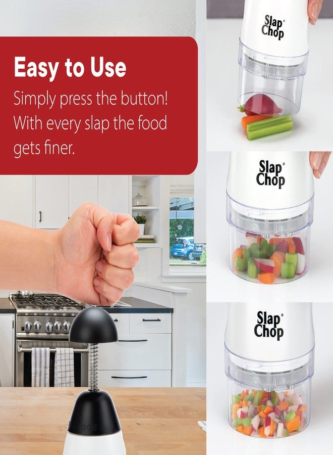 Slap Chop Original Slap Chop Slicer with Stainless Steel Blades & Cheese Graty | Manual Food Chopper & Twist Grater for Cheese, Vegetables, Salad Toppings, & More | Lightweight & Easy to Clean - Image 5