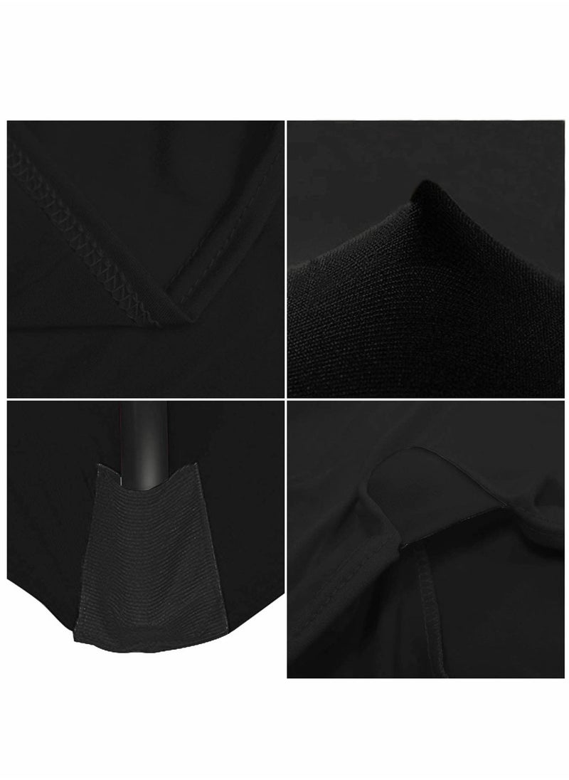 HomarKet Spandex Tablecloth , 122*76*76CM Washable and Wrinkle Resistant Stretch Rectangular Fitted Patio Table Cover for Event, Wedding, Banquet & Parties (4FT,Black)  - Image 5