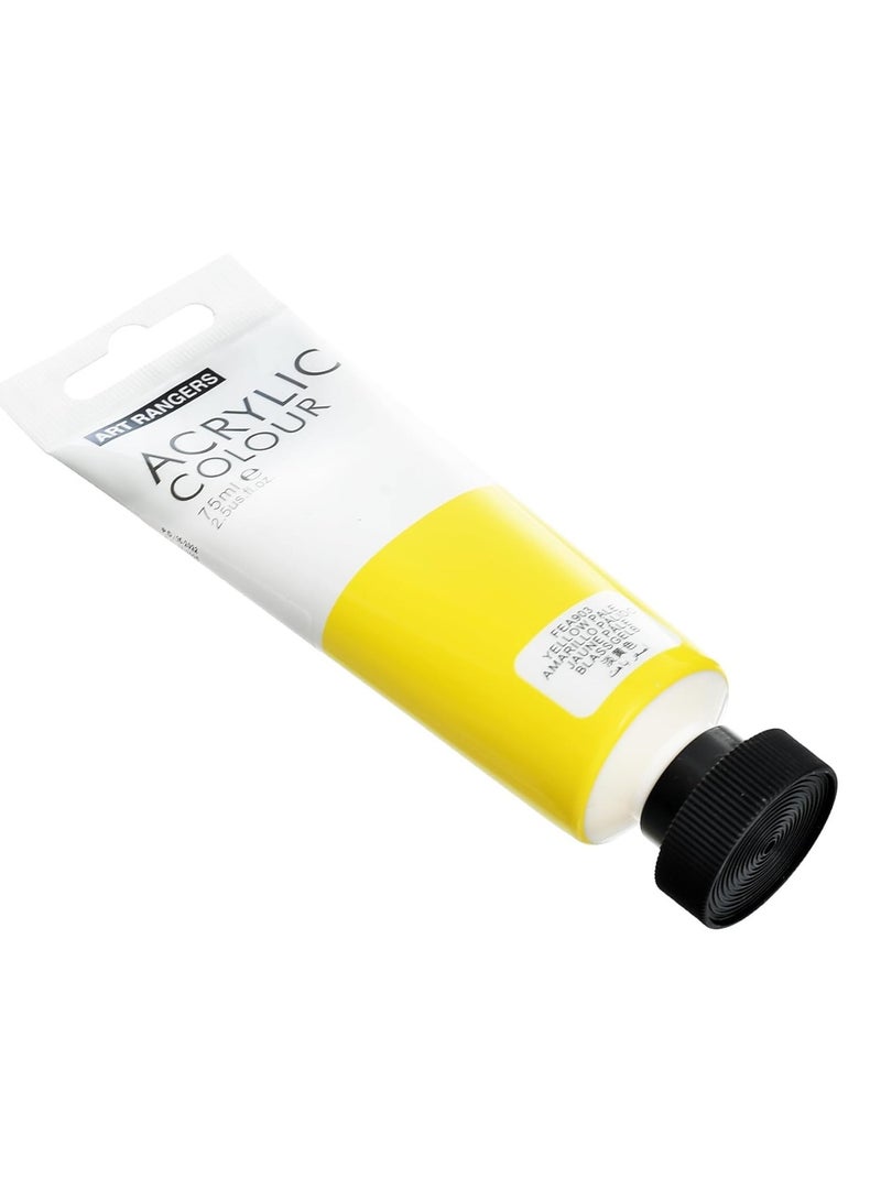 ART RANGERS Acrylic Paint Tube 75ml Content Pale Yellow - Image 1