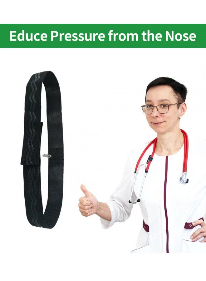 nsgglecher nsgglecher 2PCS Eyeglass Holder for Rhinoplasty Nose Comfortable Non-slip Band for Broken Nose Recovery Nose Guard Glasses Holder Supplier-Black  - Image 4