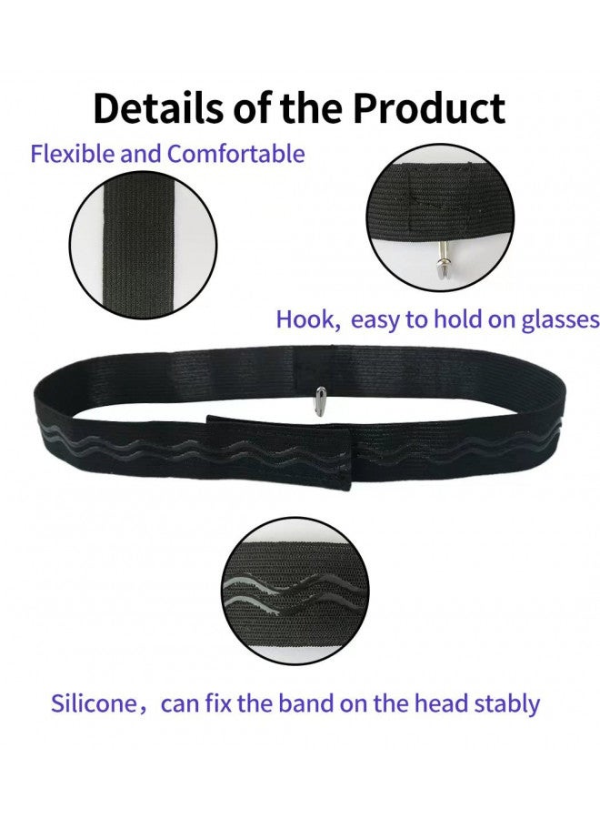 nsgglecher nsgglecher 2PCS Eyeglass Holder for Rhinoplasty Nose Comfortable Non-slip Band for Broken Nose Recovery Nose Guard Glasses Holder Supplier-Black  - Image 2