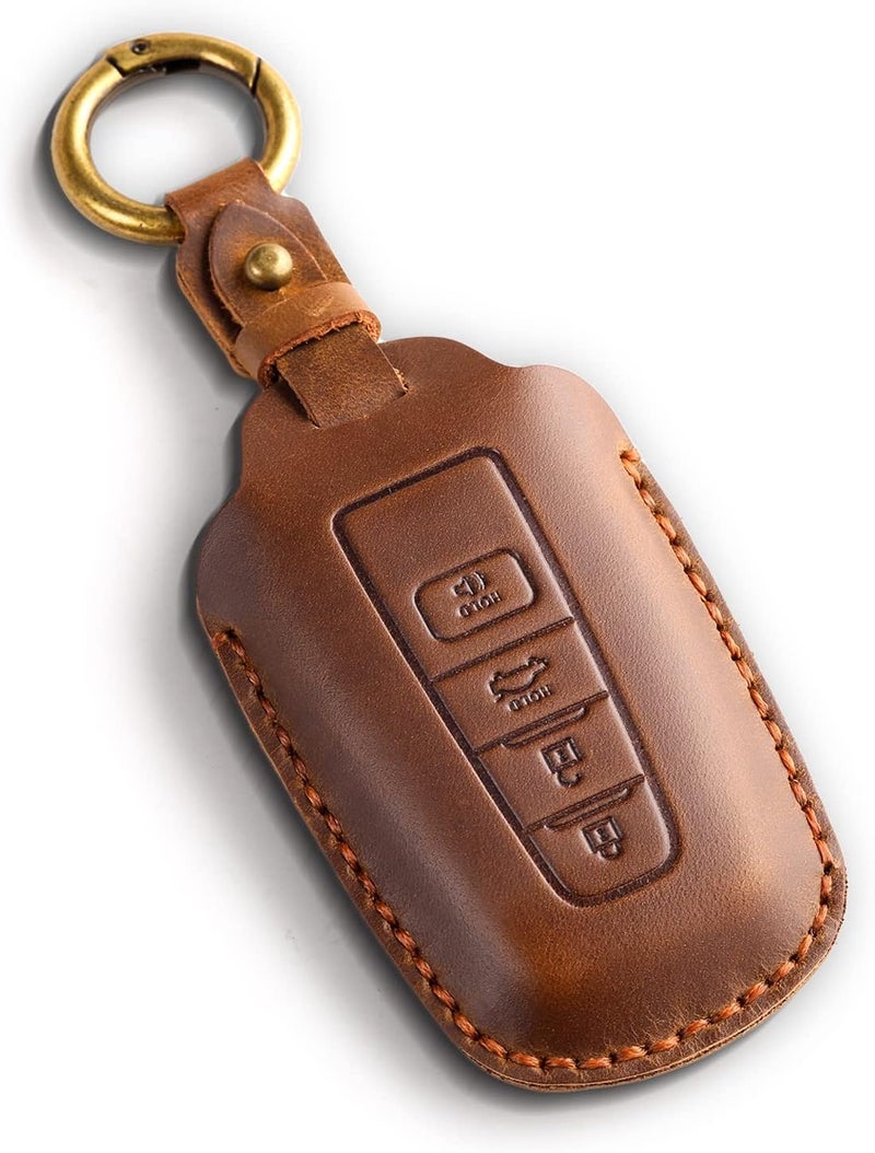 OFFCURVE Leather Car Key Cover for Toyota Models - Image 1