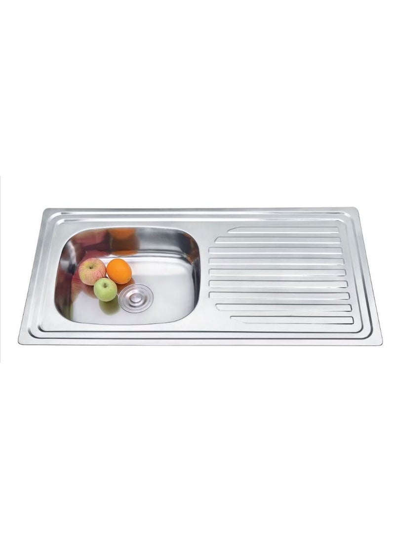 Kitchen sink 1 meter (more than one way to install it: with an iron bracket or on a marble lip) - Image 2