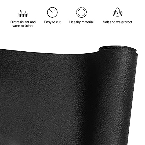SIA VENDORS Leather Repair Tape Self-Adhesive Patch For Sofas, Waterproof Patches Couch, Sticker Kit Couches, Furniture,Bags,Purse (Black, 12 X 48 Inches) (Black Roll) - Image 2