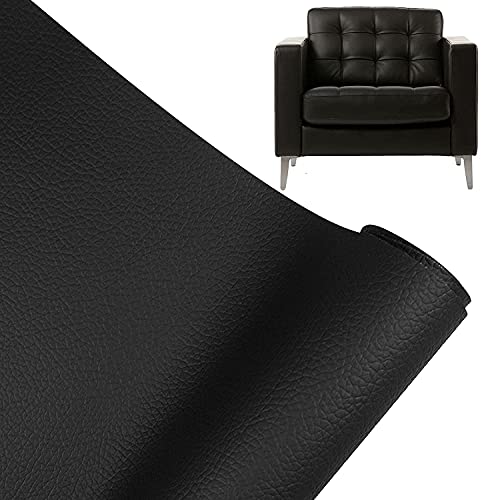 SIA VENDORS Leather Repair Tape Self-Adhesive Patch For Sofas, Waterproof Patches Couch, Sticker Kit Couches, Furniture,Bags,Purse (Black, 12 X 48 Inches) (Black Roll) - Image 1