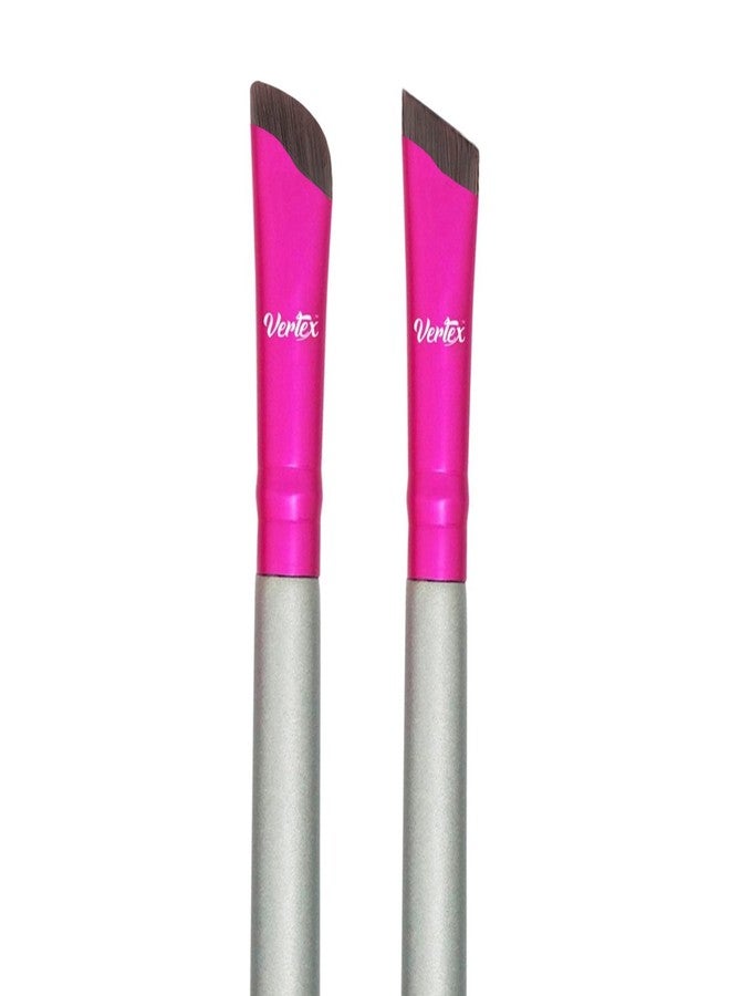 فيرتكس مجموعة فرش تحديد العيون الدقيقة بزاوية - لتطبيق محدد العيون السائل والجل، استنسلات منحنية، قلم رفيع، مبراة صغيرة، رؤوس مجنحة بزاوية، فرش مكياج ثابتة، طقم ختم أسود مجنح، فرشاة مسطحة مقاومة للماء بتصميم عين القطة - Image 1