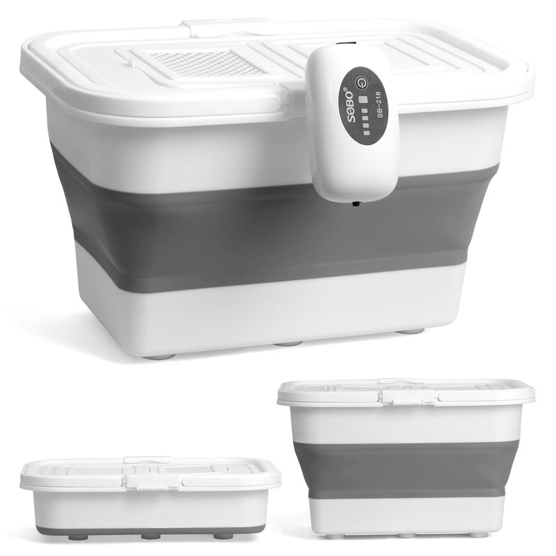 VEYWANE Live Bait or Fish Bucket with Aerator, 14 Quarts Multi-Function Collapsible Fishing Container Box with Rechargeable Air Pump - Image 1