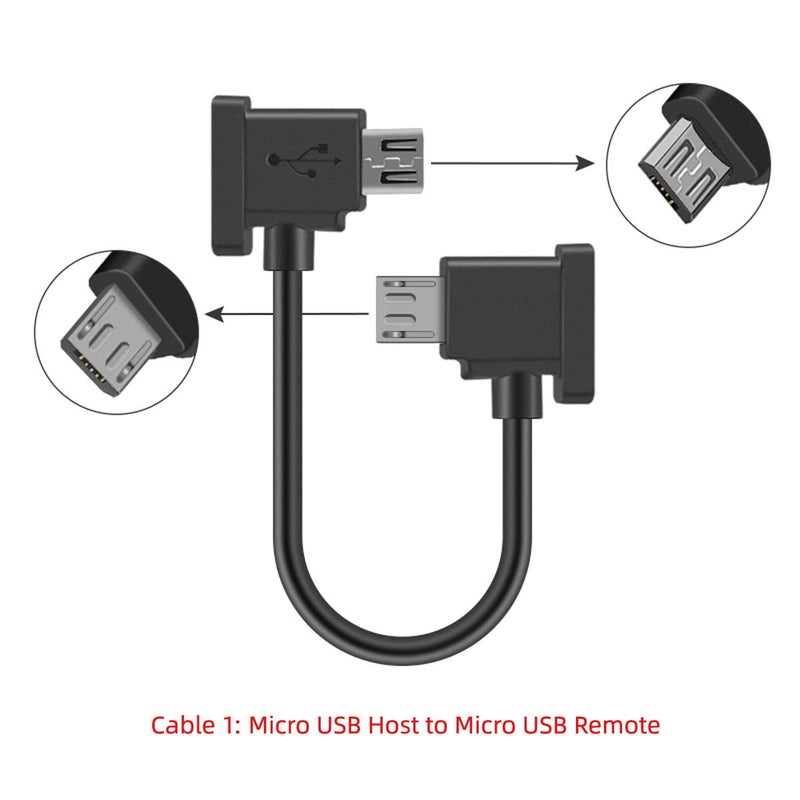 cablecc 3pcs/Set Remote Controller Data Cable Type-C & Micro & to Micro USB for Mavic Pro Platinum Mavic Park RC Accessories - Image 4