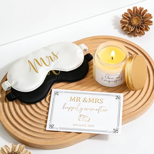 Giftota 2026 Mr & Mrs Gift Set for Couples, Engagement Gift with Mugs, Scented Candle & Crystal Wedding Ornament 2026, Wedding Gift for Newlyweds, Bridal Shower Gift, Engaged 2026 - Image 4