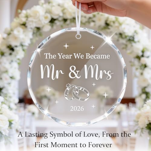 Giftota 2026 Mr & Mrs Gift Set for Couples, Engagement Gift with Mugs, Scented Candle & Crystal Wedding Ornament 2026, Wedding Gift for Newlyweds, Bridal Shower Gift, Engaged 2026 - Image 5