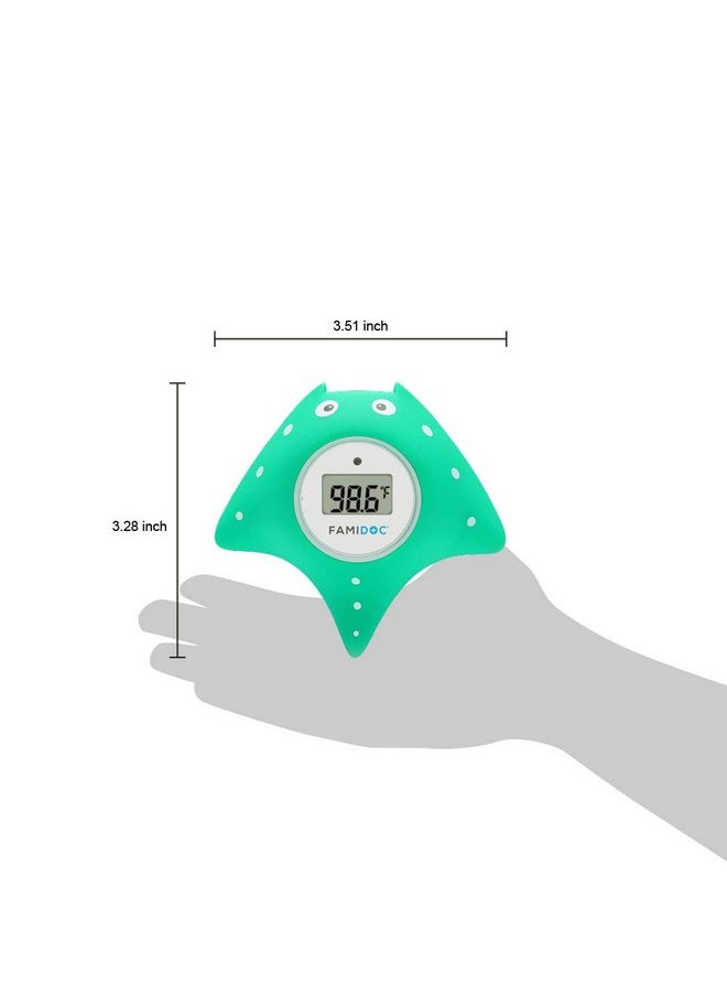 Famidoc Baby Bath & Room Thermometer - New Upgraded Sensor Technology, Floating Toy Thermometer (Blue)