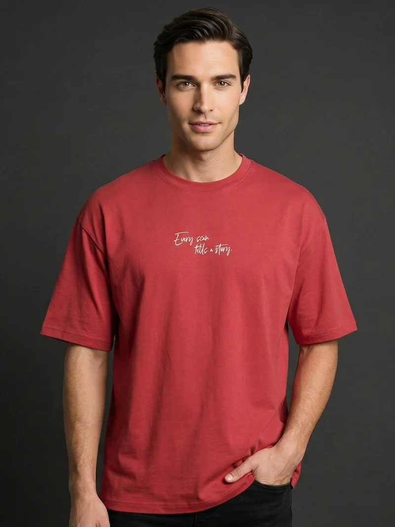 نوبيرو NOBERO Men's Premium Oversized Printed T-Shirt