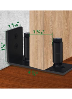 واي آند دي Sliding Barn Door Bottom Floor Guide, Adjustable Stay Roller Wall Mounted Hardware, Flush Flat Design, Fit All Size Door, 2 Set  - Image 4