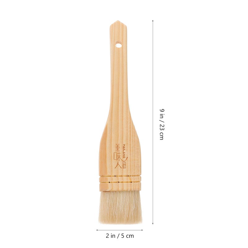 Natural Wool Bristle Pastry Brush For Baking Cooking Basting Sauce Marinade Application - Image 3