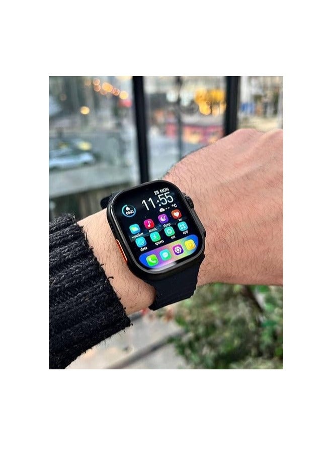 Smartwatch – Bluetooth Call, Wireless Charging, Sports Modes, Black - Image 2