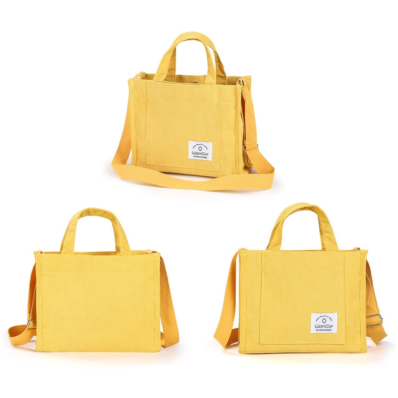WantGor Tote Bag for Women, Corduroy Crossbody Bags Shoulder Handbag Satchel Hobo Bag Purse - Image 4