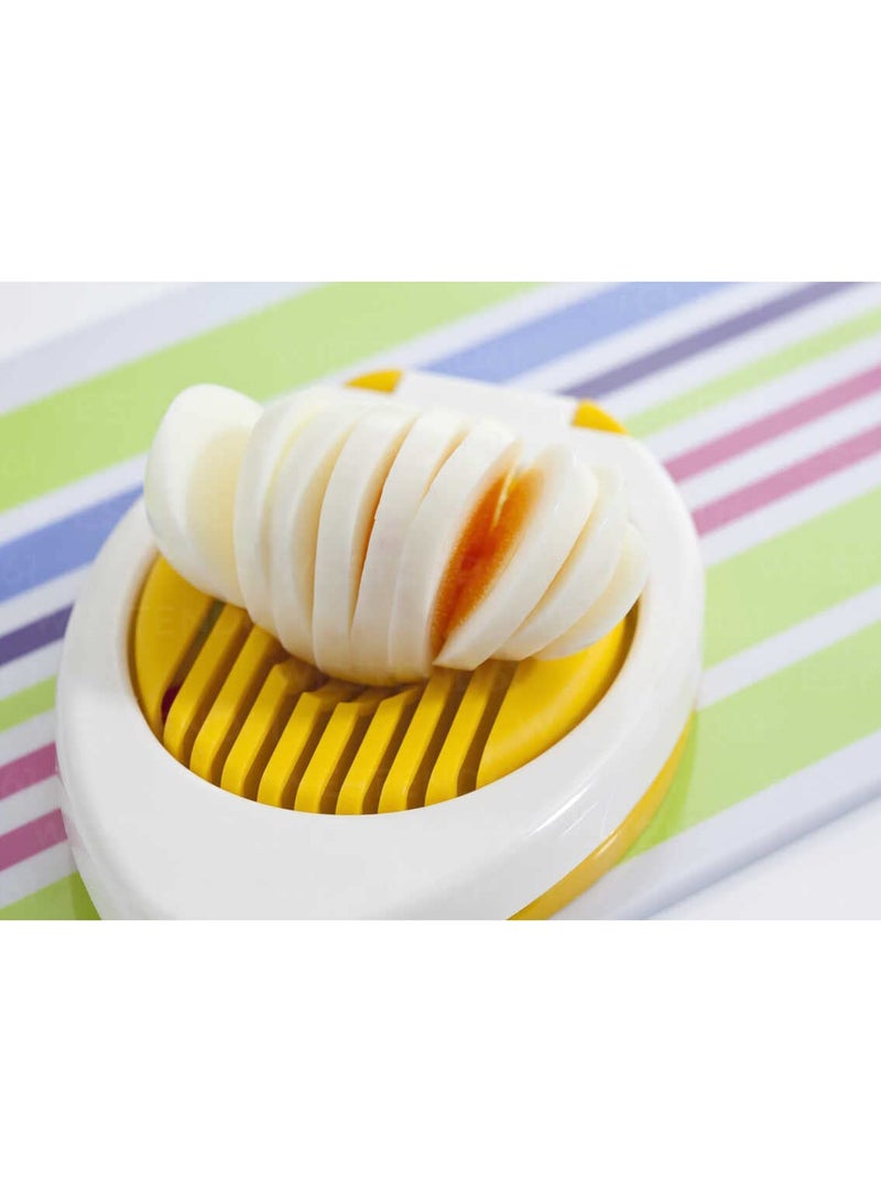 SYOSI Egg Slicer Cutter Heavy Duty Hard Boiled Eggs Dicer Chopper Stainless Steel Wire Fruit Garnish Plastic Separator Peeler for Wedger Ham Banana and Strawberry - Image 3