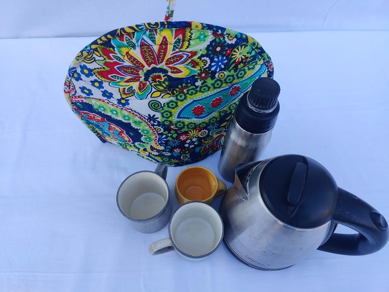 Malan Bai Mandala Tea Cozy Cover Hand Block Winter Tea Cozy Cotton Tea Kettle Warmer Pot Cover Hot Coffee Cover Handamde Kitchen Décor Brand: Malan Bai (Pattern 15) - Image 5