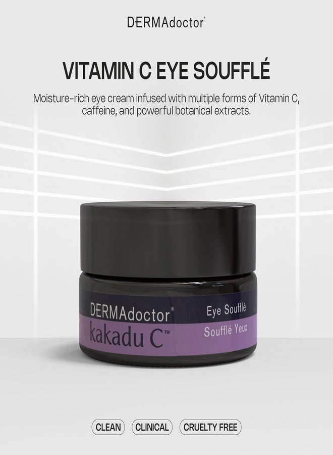 DERMAdoctor Vitamin C Under Eye Cream - Caffeine & Vitamin E | for Dark Circles, Bags Under Eyes, Wrinkles, Puffiness, Eye Fatigue, Dehydration - Anti-Aging Under-Eyes Vitamins & Moisturizer Soufflé - Image 2